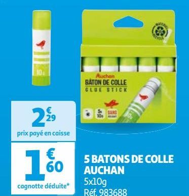 5 BATONS DE COLLE AUCHAN