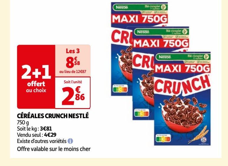 CÉRÉALES CRUNCH NESTLÉ