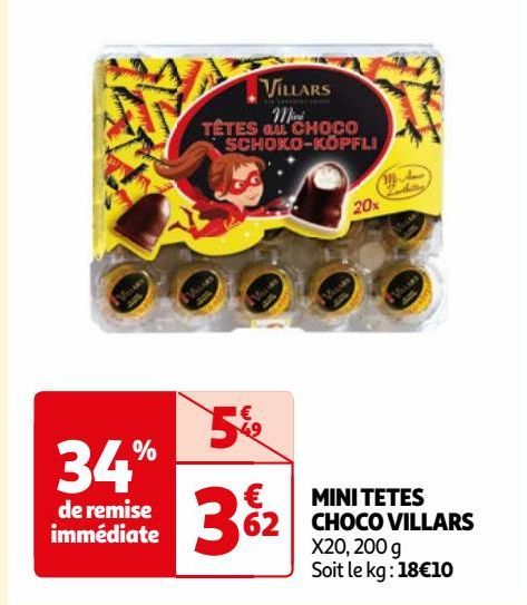 MINI TETES CHOCO VILLARS