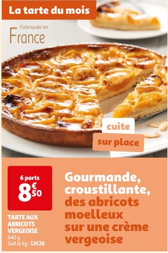 TARTE AUX ABRICOTS VERGEOISE