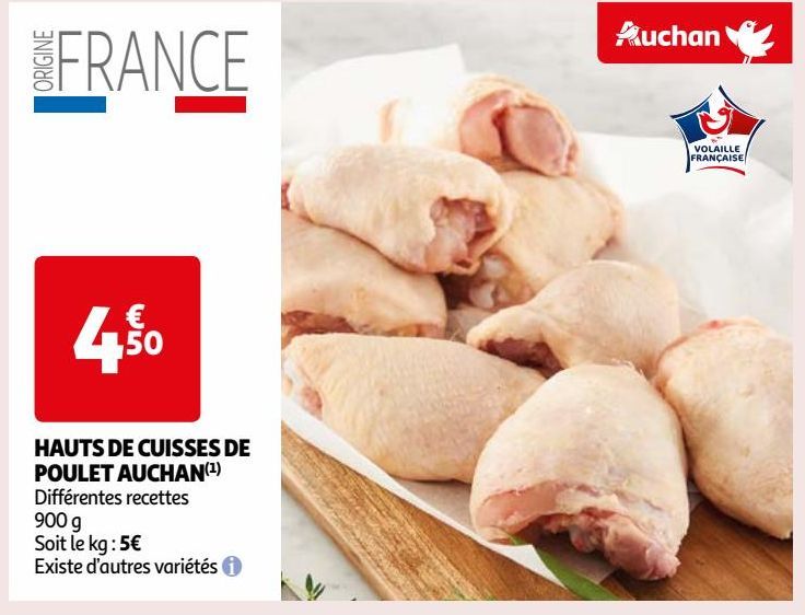 HAUTS DE CUISSES DE POULET AUCHAN