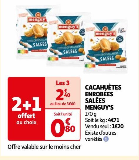 CACAHUÈTES ENROBÉES SALÉES MENGUY'S