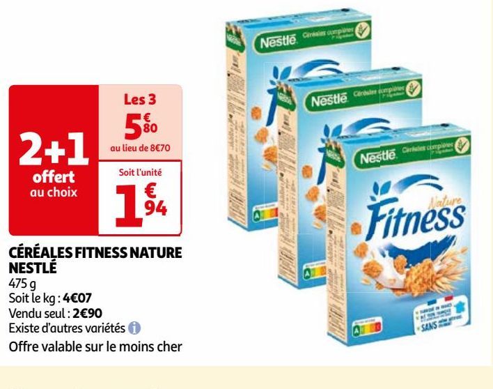  CÉRÉALES FITNESS NATURE NESTLÉ