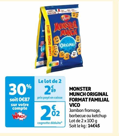 MONSTER MUNCH ORIGINAL FORMAT FAMILIAL VICO