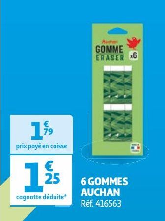 6 GOMMES AUCHAN