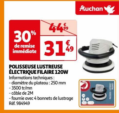 POLISSEUSE LUSTREUSE ÉLECTRIQUE FILAIRE 120W