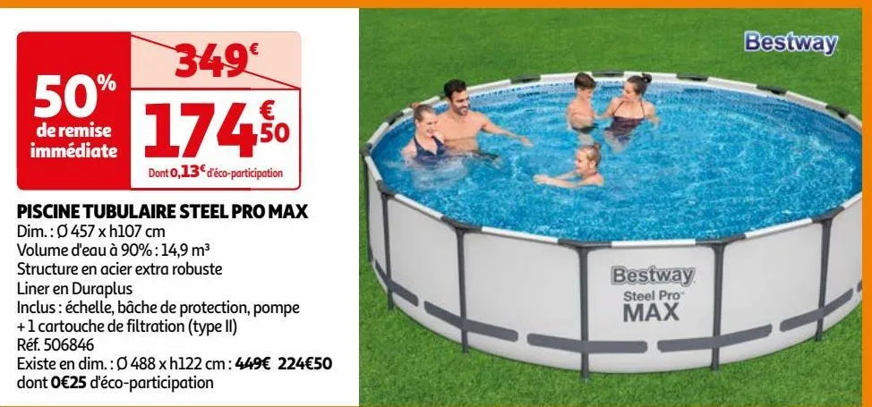 piscine tubulaire steel pro max