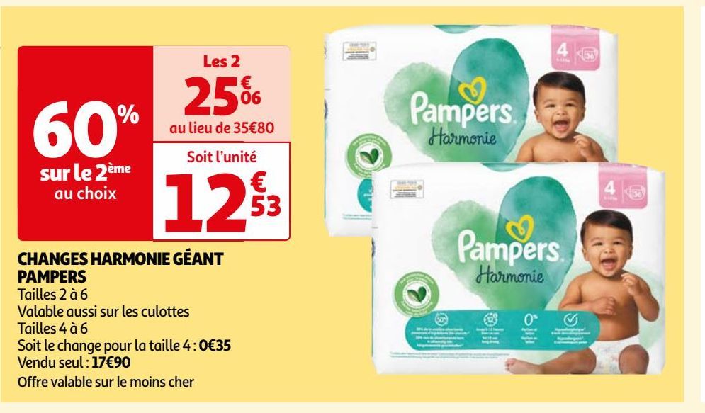 CHANGES HARMONIE GÉANT PAMPERS