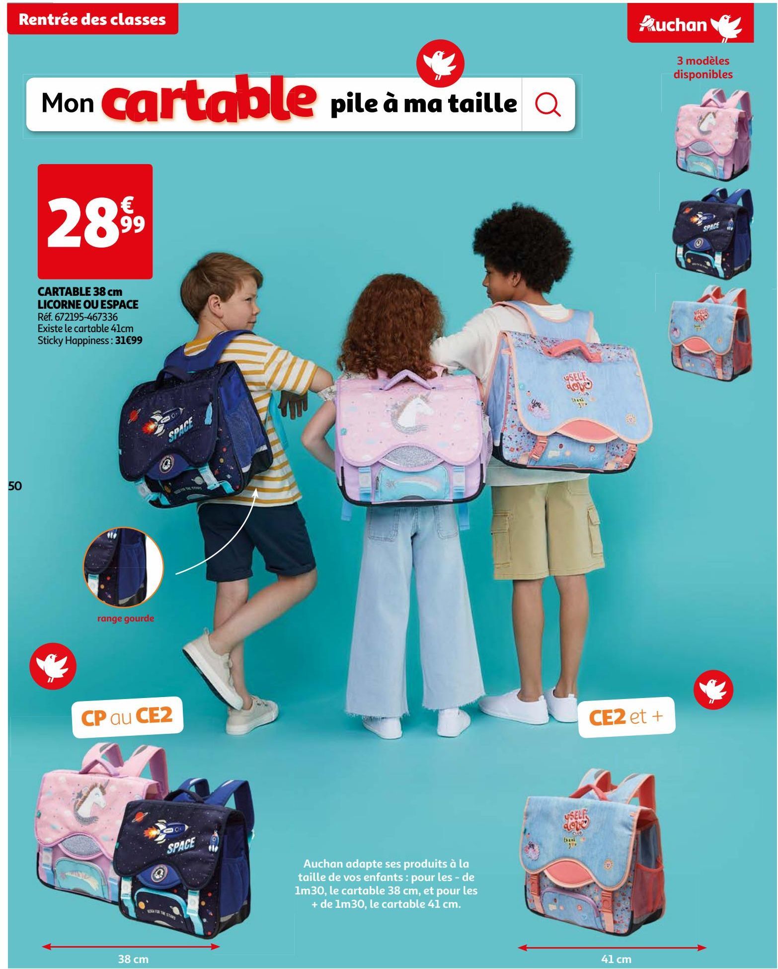 Cartable fille cp auchan best sale