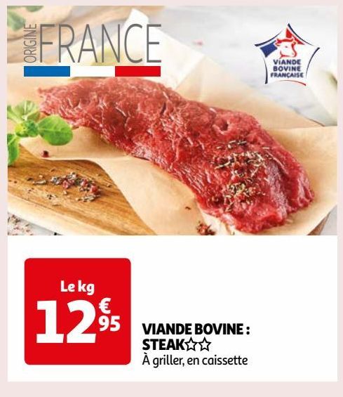 VIANDE BOVINE : STEAK