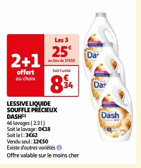 Dash Lessive liquide dash - En promotion chez E.Leclerc