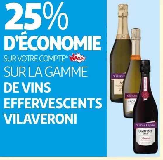 la gamme de vins effervescents vilaveroni