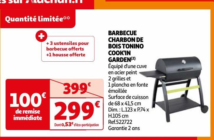 BARBECUE CHARBON DE BOIS TONINO COOK'IN GARDEN(2)