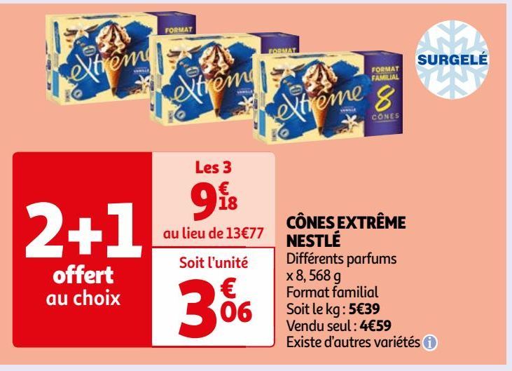 CÔNES EXTRÊME NESTLÉ