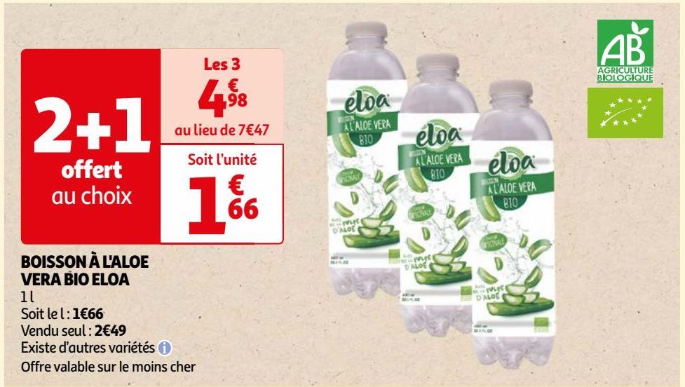 BOISSON À L'ALOE VERA BIO ELOA