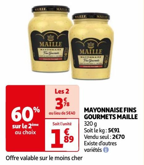 MAYONNAISE FINS GOURMETS MAILLE