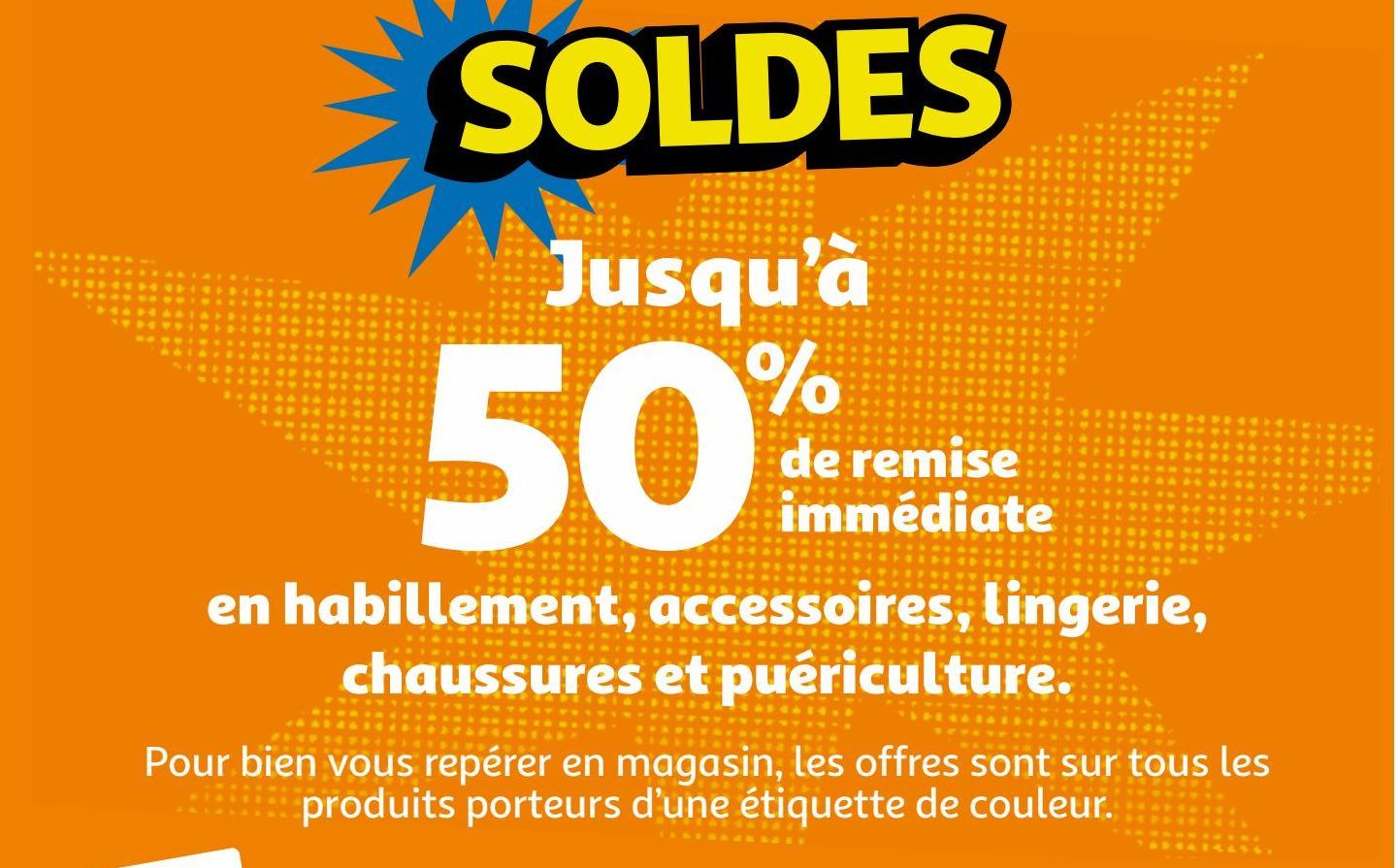 habillement, accessoires, lingerie, chaussures et puériculture