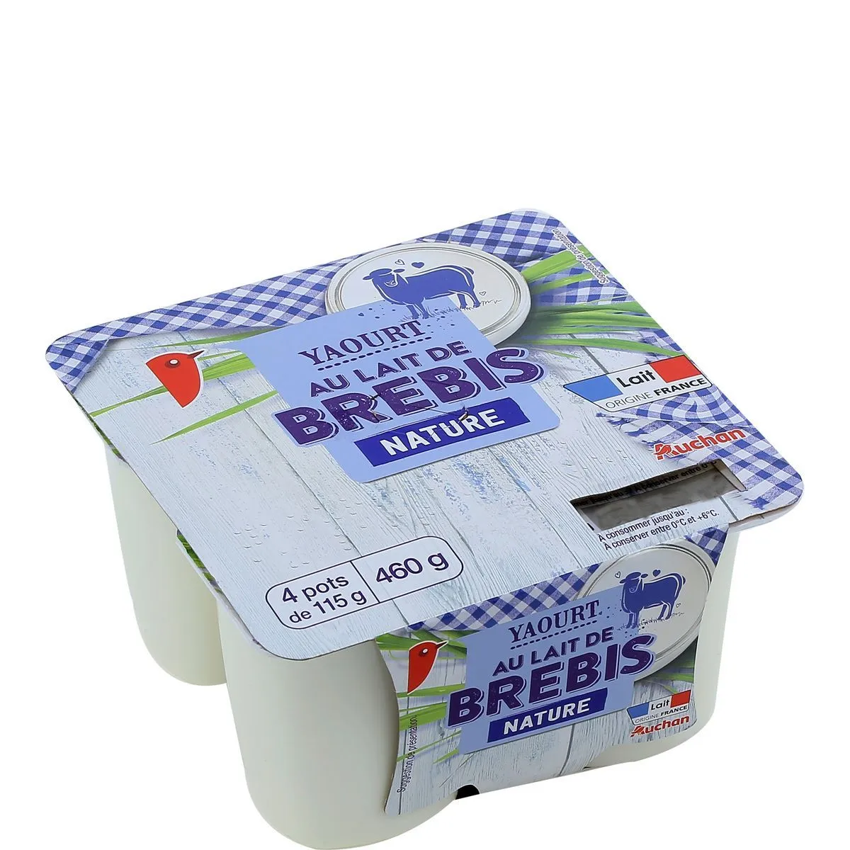 yaourt au lait de brebis nature auchan