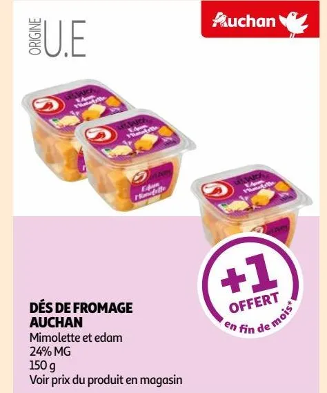 dés de fromage auchan