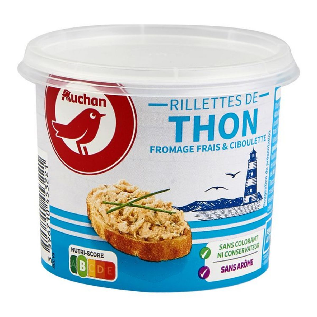 RILLETTES AU THON ET FROMAGE FRAIS CIBOULETTE AUCHAN