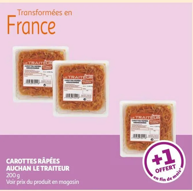 carottes râpées auchan le traiteur