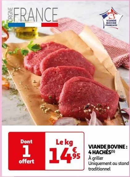 viande bovine : 4 hachés