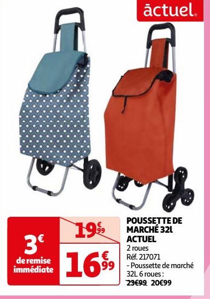 POUSSETTE DE MARCHÉ 32l ACTUEL