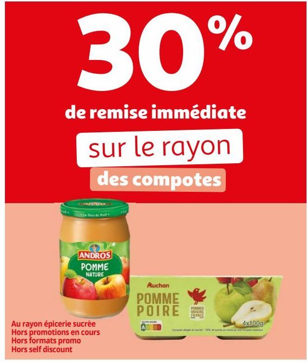 sur le rayon des compotes