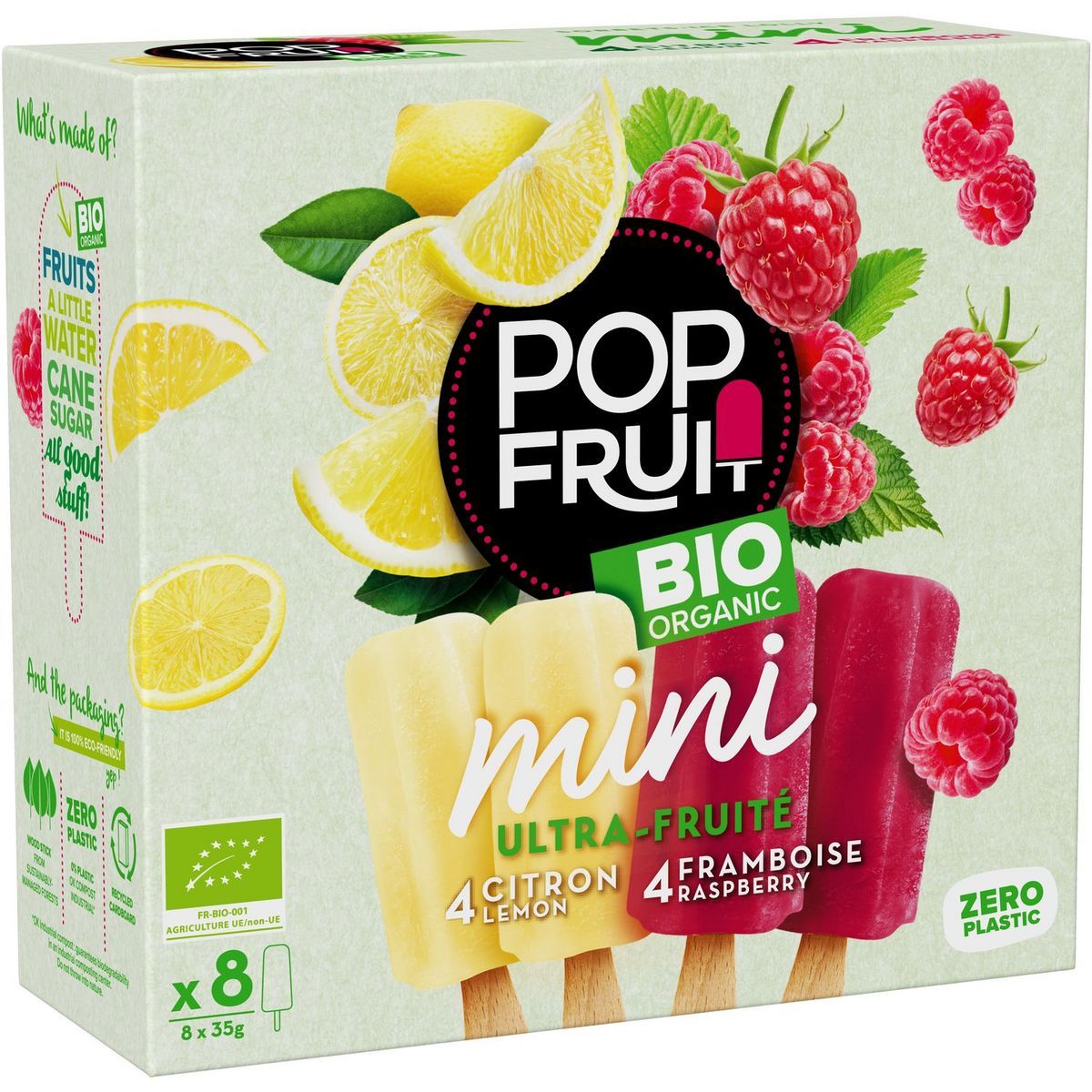 MINI BÂTONNETS SORBET BIO POP FRUIT