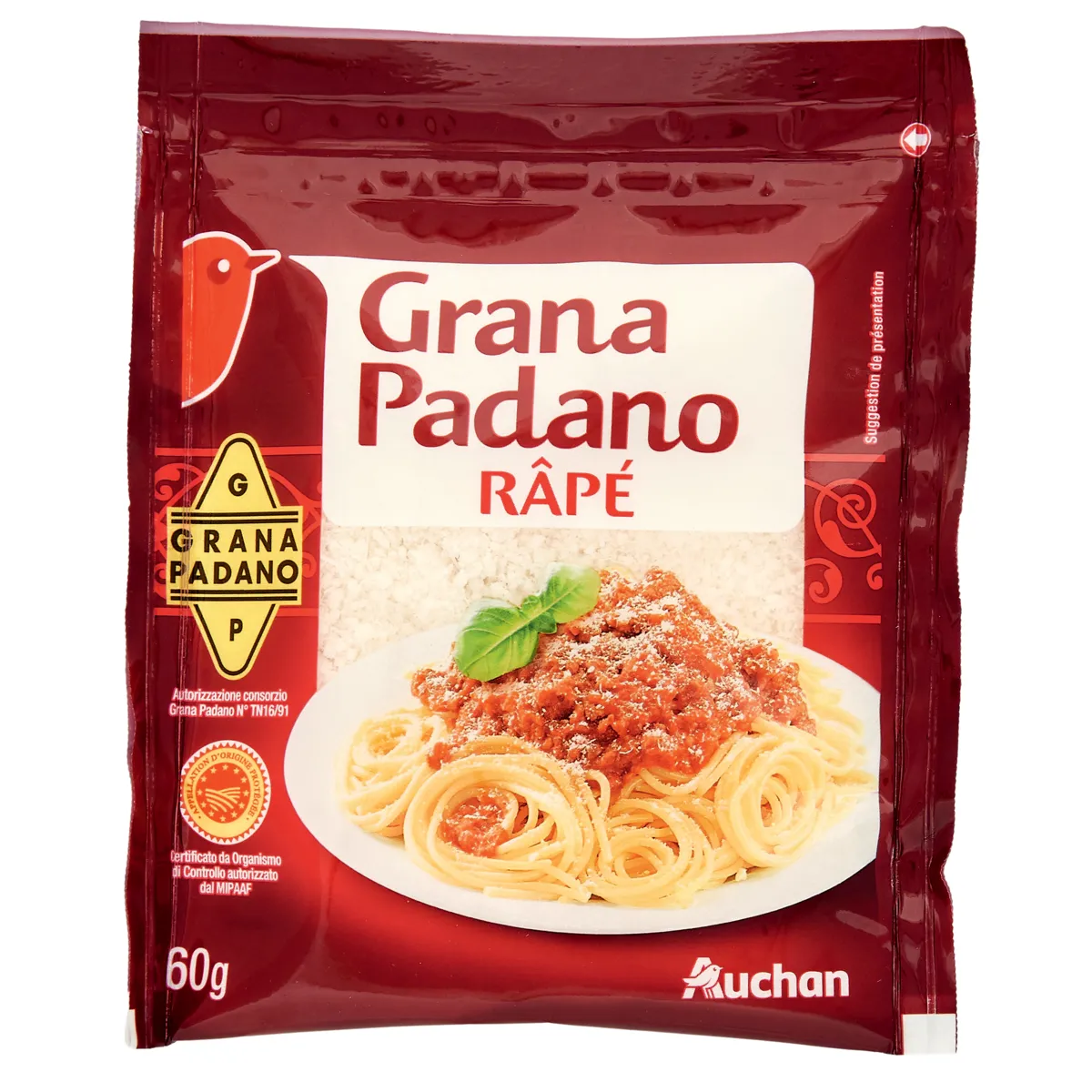 grana padano râpé aop auchan