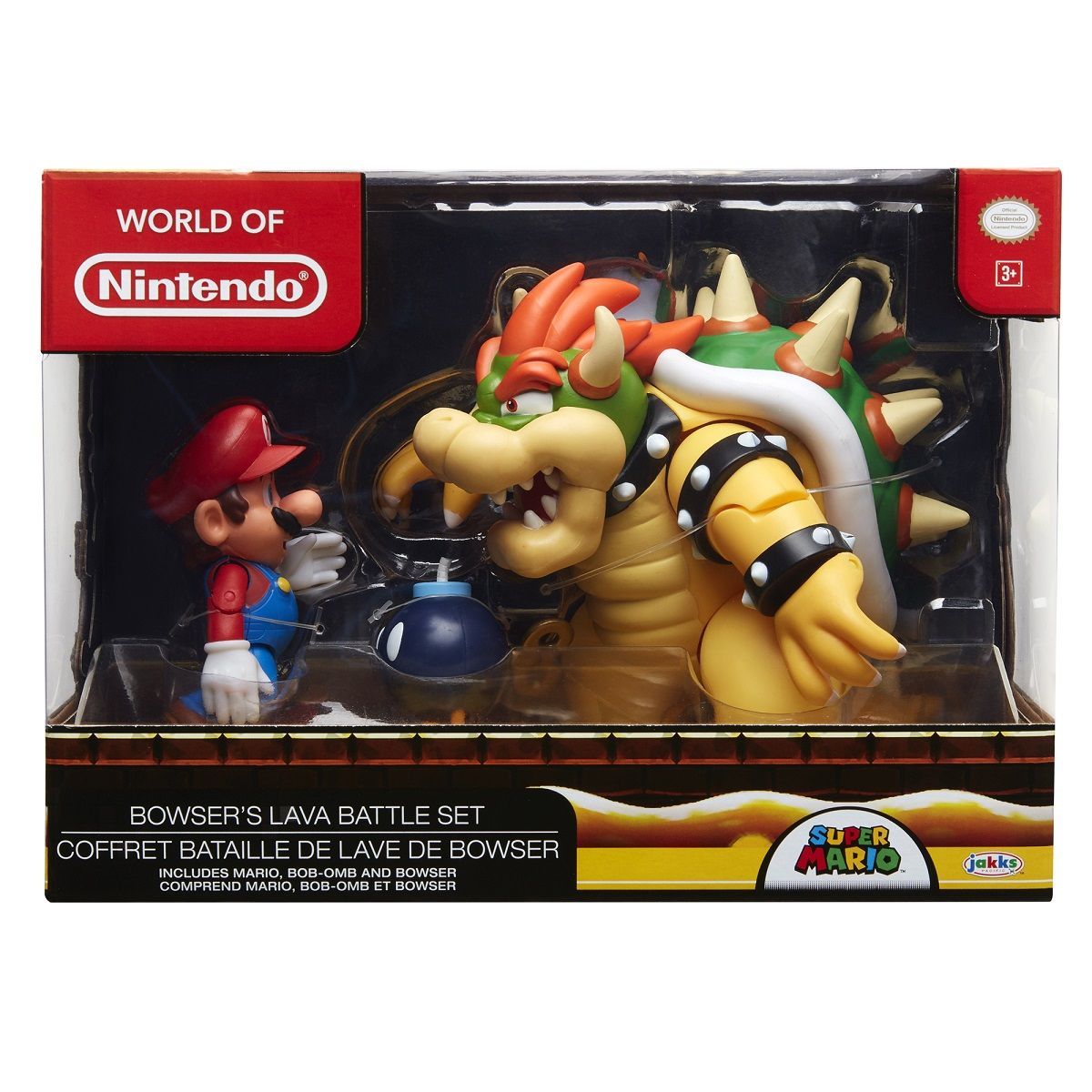 COFFRET FIGURINES MARIO ET BOWSER - LA BATAILLE DE LAVE