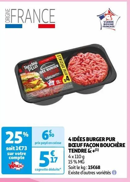 4 idées burger pur bœuf façon bouchère tendre