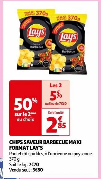 chips saveur barbecue maxi format lay's