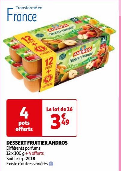 DESSERT FRUITIER ANDROS