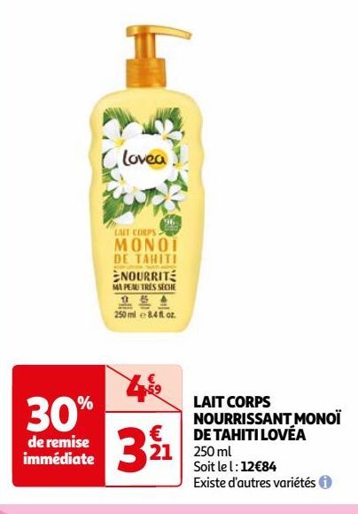 LAIT CORPS NOURRISSANT MONOÏ DE TAHITI LOVÉA