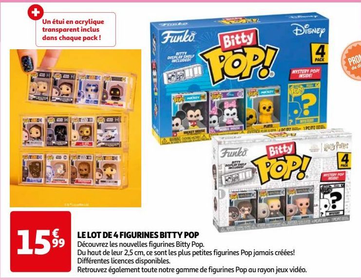 LE LOT DE 4 FIGURINES BITTY POP