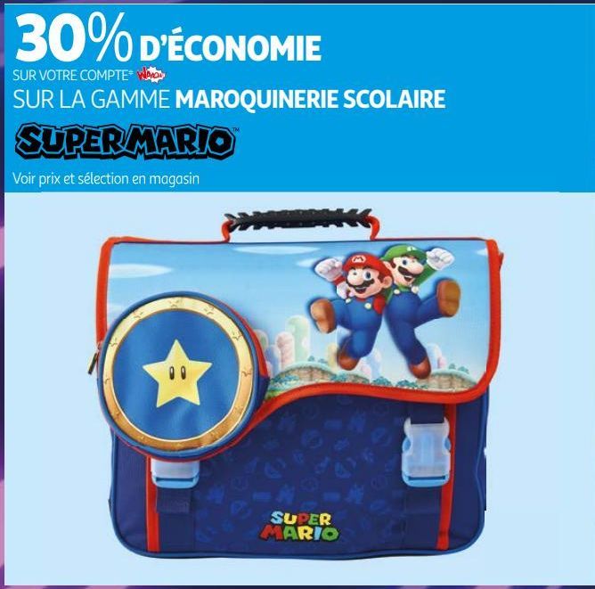 SUR LA GAMME MAROQUINERIE SCOLAIRE SUPERMARIO