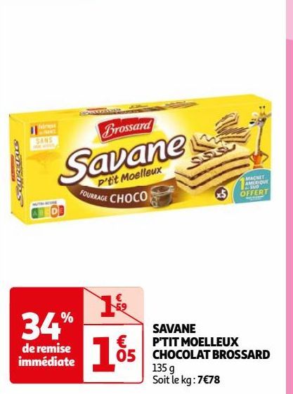 SAVANE P'TIT MOELLEUX CHOCOLAT BROSSARD