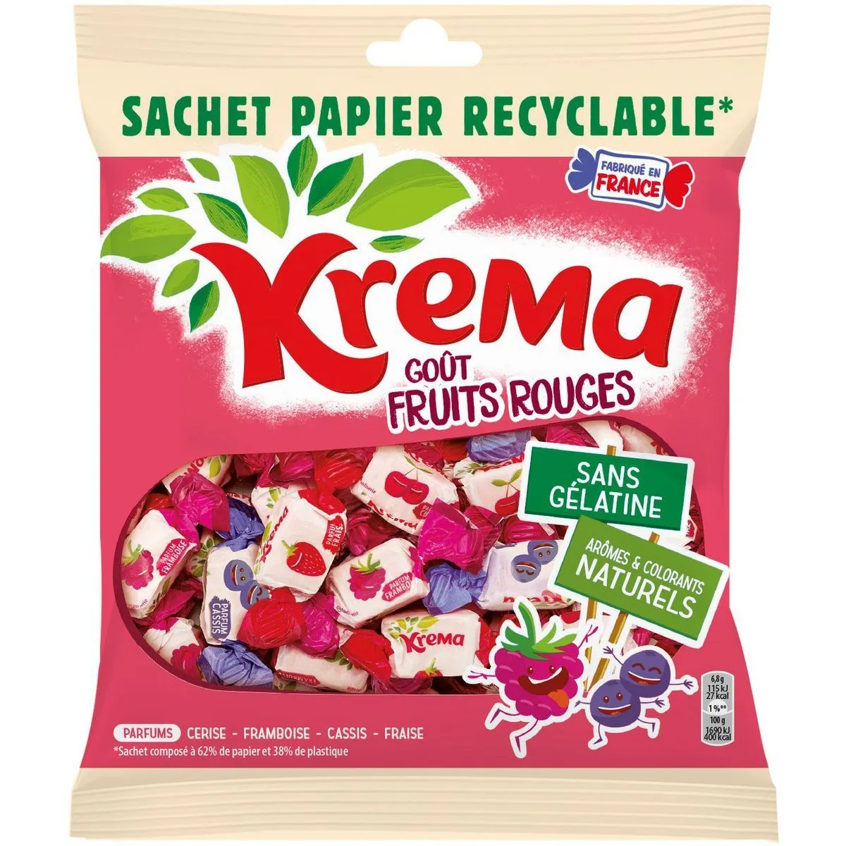 bonbons fruits rouges krema