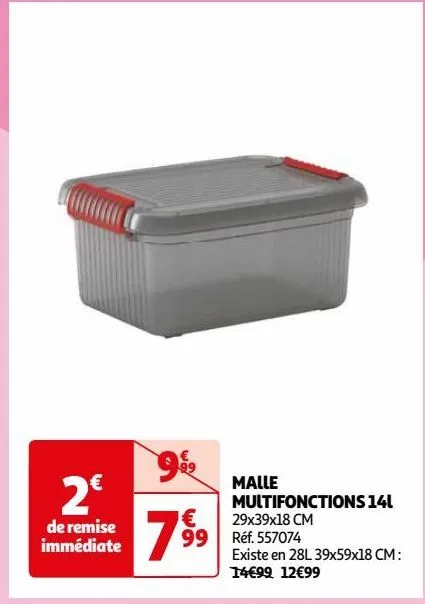 malle multifonctions 14l