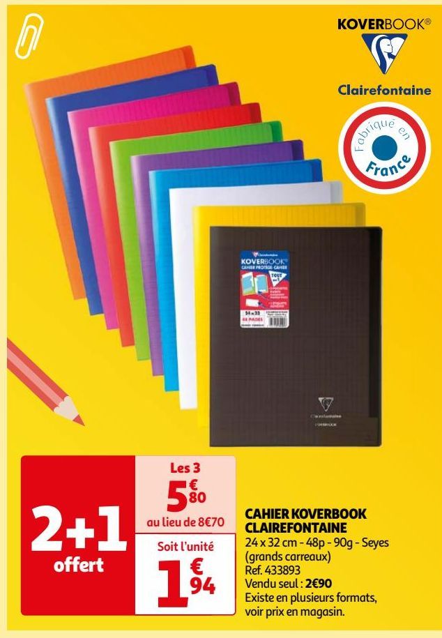 CAHIER KOVERBOOK CLAIREFONTAINE