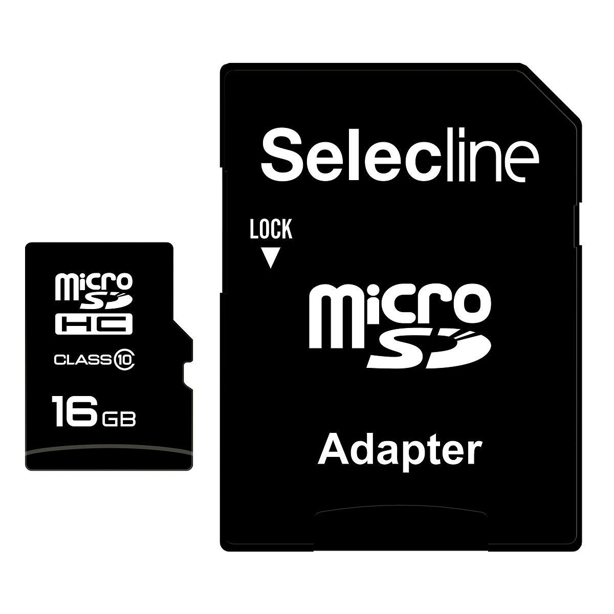 CARTE MICRO SDHC 16GO + ADAPTATEUR SD SELECLINE