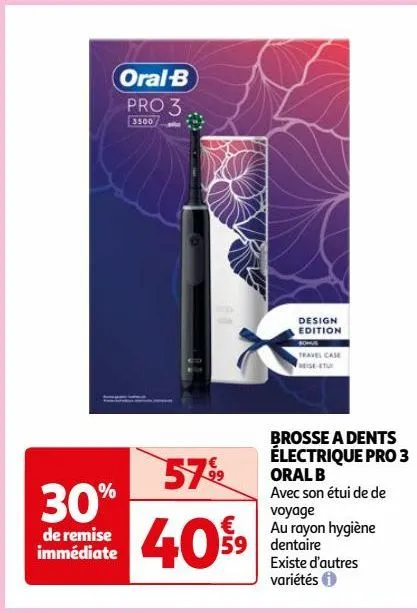 brosse a dents électrique pro 3 oral b