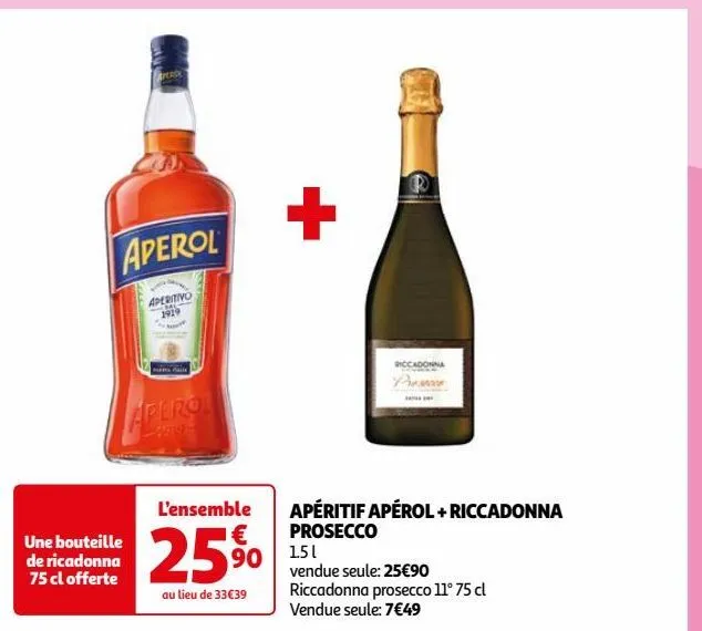 apéritif apérol + riccadonna prosecco