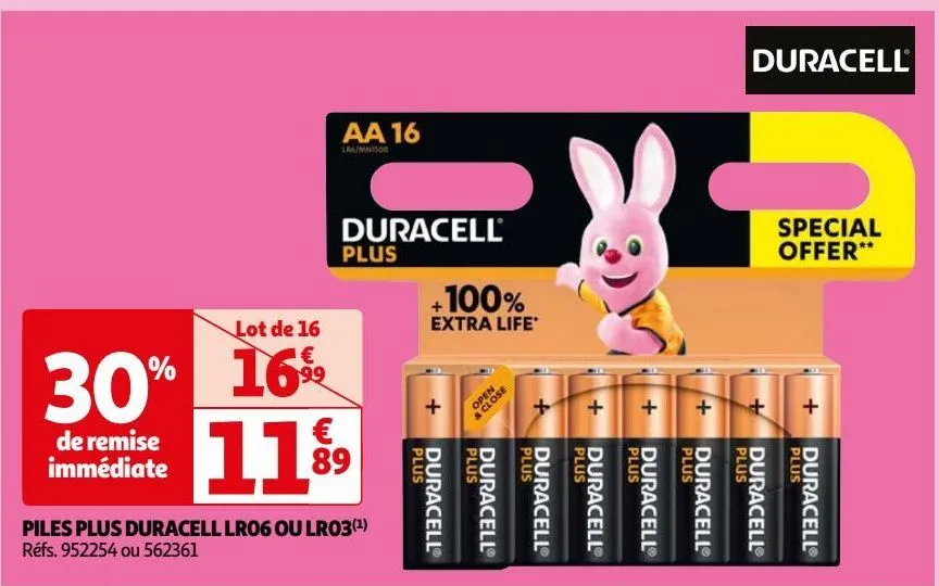 piles plus duracell lr06 ou lr03