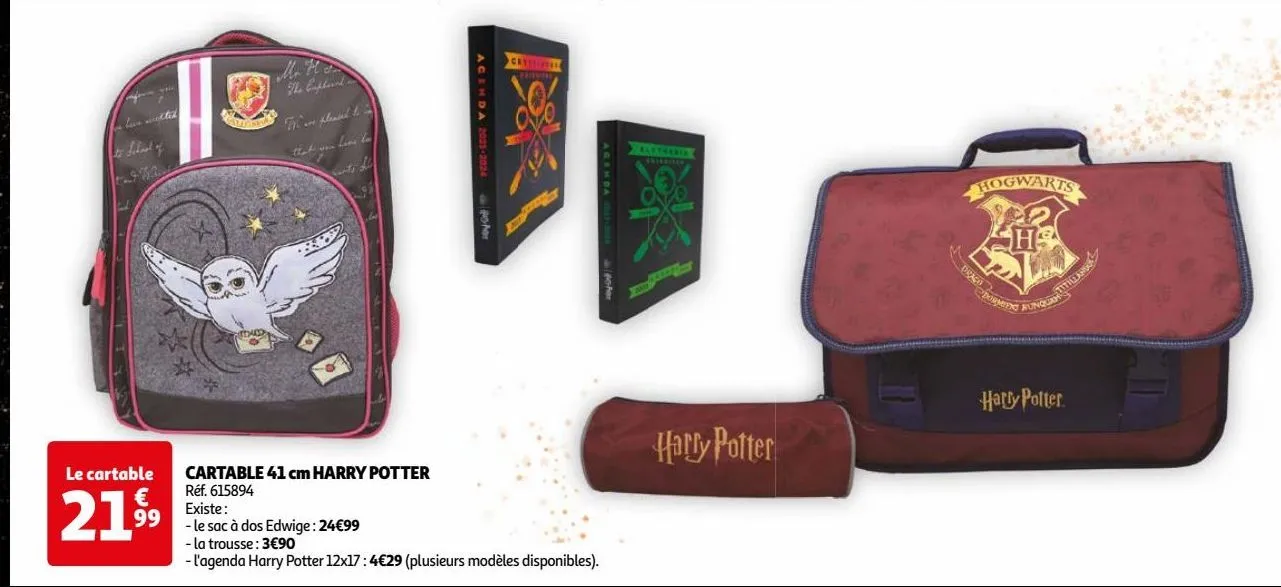 cartable 41 cm harry potter