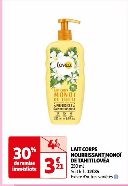 LAIT CORPS NOURRISSANT MONOÏ DE TAHITI LOVÉA