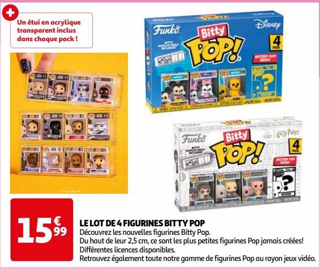 LE LOT DE 4 FIGURINES BITTY POP