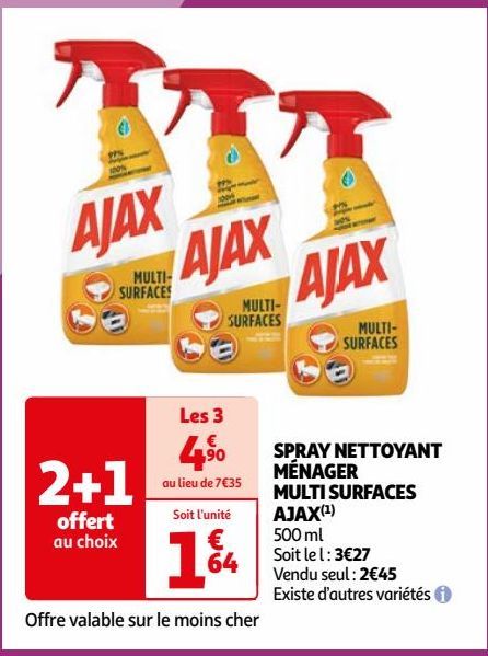 SPARY NETTOYANT MENAGER MULTI SURFACES AJAX 