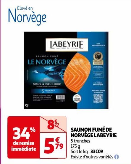 SAUMON FUMÉ DE NORVÈGE LABEYRIE